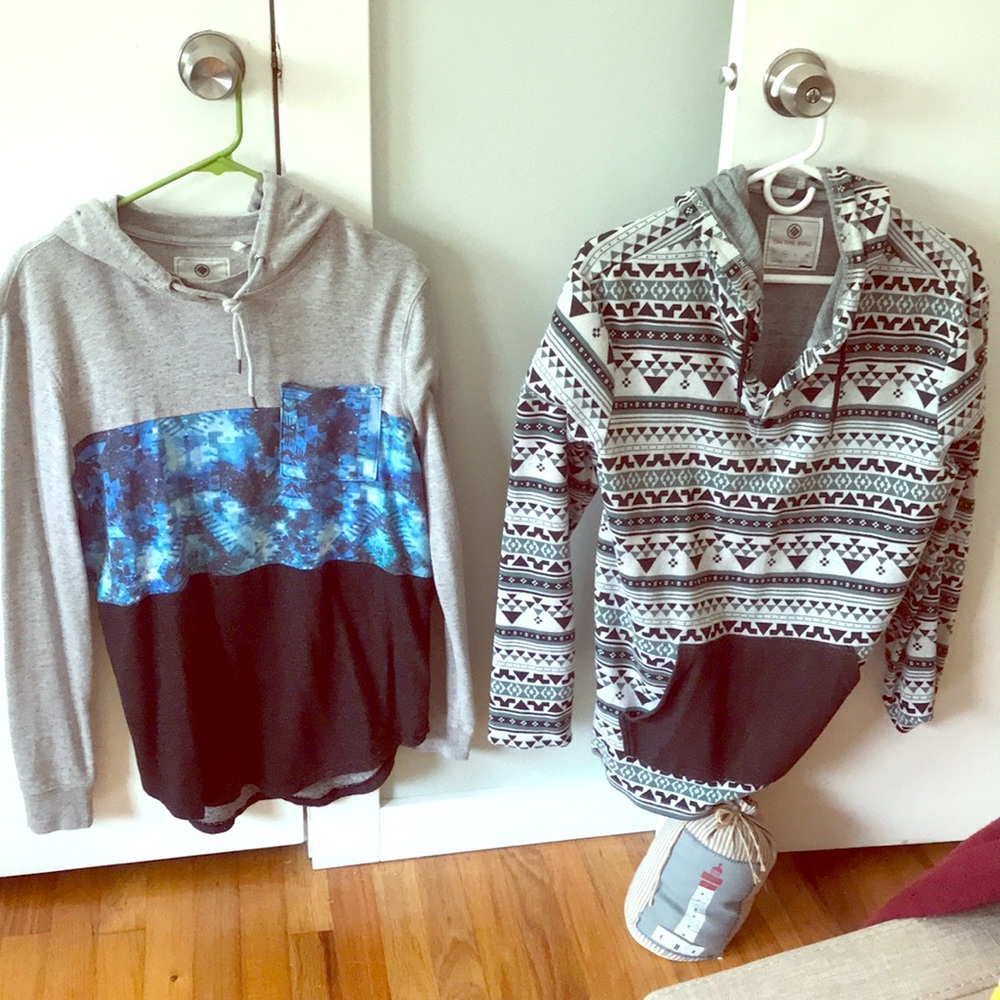 2 “On The Byas” Men’s size Medium sweaters